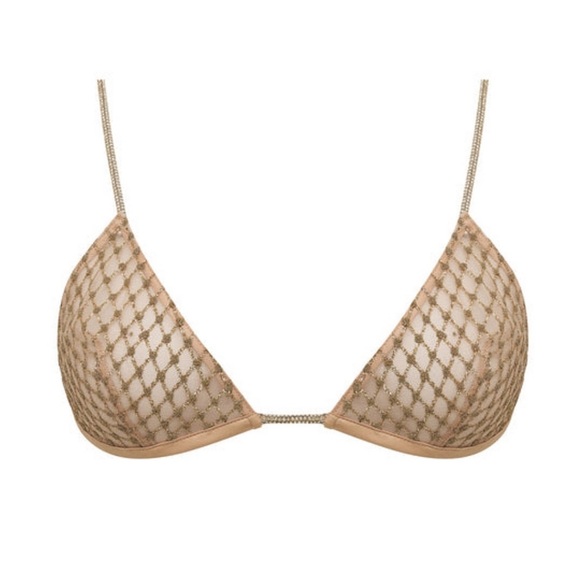 FOR LOVE & LEMONS - GLITTER BRALETTE & THONG SET - GOLD - Picture 6 of 9